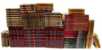 (85) FRENCH LEATHER BOUND LIBRARY SHELF BOOKS