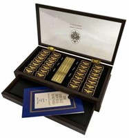 HOUSE OF FABERGE IMPERIAL DOMINOES & CRIBBAGE SET