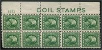 United States #424 Plate Block of Ten.