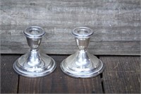 Sterling Weighted Candleholders