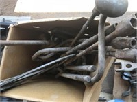 BOX OF TIRE TOOLS AND OTHER