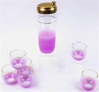 Mid Century Blendo Lavender to White Cocktail Set
