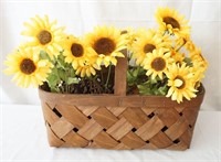 Basket of Artificial Flowers