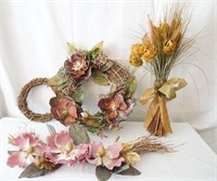 Lot of Decorative Wreaths and  Plants