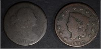 1801 AG & 1819 VG LARGE CENTS