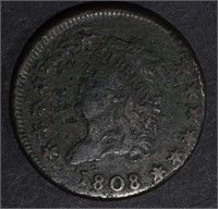 1808 CLASSIC HEAD LARGE CENT, VF corroded