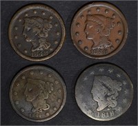 1818 G, 41 VG, 48 F & 48 VF LARGE CENTS