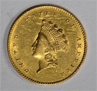 1855 $1 DOLLAR GOLD TYPE 2  CH BU