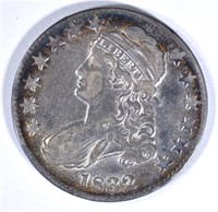 1832 CAPPED BUST HALF DOLLAR, AU/BU