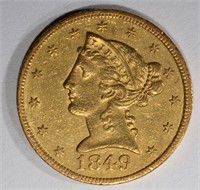 1849-C $5 GOLD LIBERTY HEAD  BU