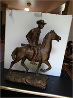 Cowboy w/Rifle on Horse Figurine by S. Doalzaoy