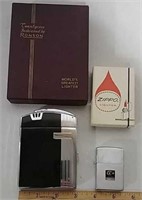 Ronson lighter/case and Zippo lighter