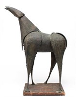 J. Messina Abstract Modernist Bronze Horse, 1957