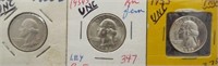 (3) UNC Washington Silver Quarters. Dates:1953-D,