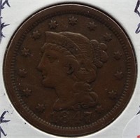 1847 Large Cent.