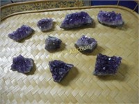 Lot of 9 Amethyst Clusters geodes  Beautiful!