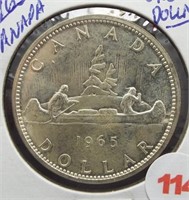 1965 Canadian Silver Dollar.