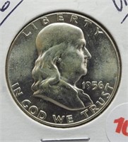 1956 BU UNC Franklin Silver Half Dollar.