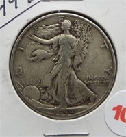 1944-D Walking Liberty Silver Half Dollar.