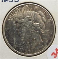 1923-S Peace Silver Dollar.