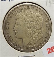 1921-S Morgan Silver Dollar.