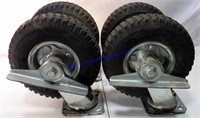 4   10 inch high wheels and casters pneumatic tire
