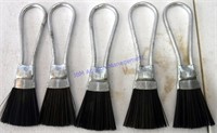 Five steel bristle cleaning brushes 5 1/4 total he