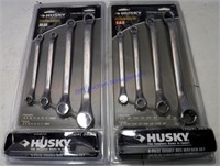 Husky 4 piece double box SAE wrench set and 4 piec