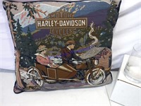 Harley Davidson pillow and 2 Rochester Americans g