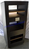 Tech craft stereo cabinet black with glass doors