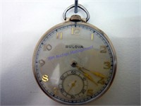 Bulova gold pocket watch