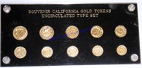 Souvenir California gold token UNC type set