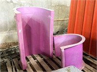 Purple Fiberglass Water Slide Components