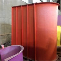 Red Fiberglass Water Slide Components