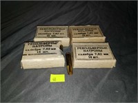7.62 Nagant Russian Pistol Ammunition  4 boxes