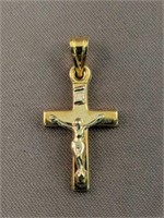 14k Gold Crucifix Pendant .3 Dwt