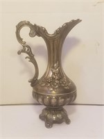 Metal Vase, Ornate Flower Made in Italy