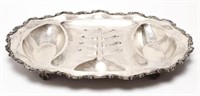 Mexican Sterling Silver Footed Meat Carving Tray
