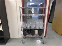 14" X 36" WIRE RACK ON CASTERS