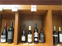 LOT, (4) BOTTLES OF ASSORTED WINES ON THIS SHELF