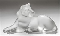 Lalique Crystal "Simba" Lioness Sculpture
