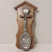 Decorative German Spoon Mounted on Wood