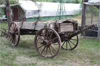 Horsedrawn Buckboard Wagon with sides