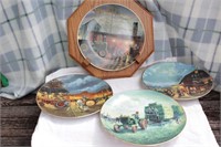 Group of 4 Collector Plates W/ 1 Display