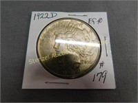 1922D Peace Silver Dollar - EF40