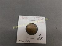 1908s Indian Cents - Ef40 Key Date