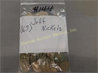 (67) Assorted Date Jefferson Nickels