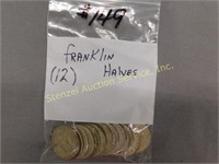 (12) Franklin Halves