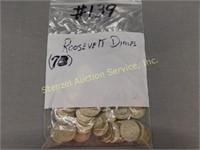 (73) All Silver Roosevelt Dimes