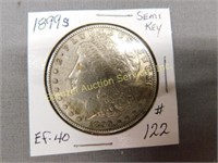 1899s Morgan Silver Dollar - EF40 - Semi Key
